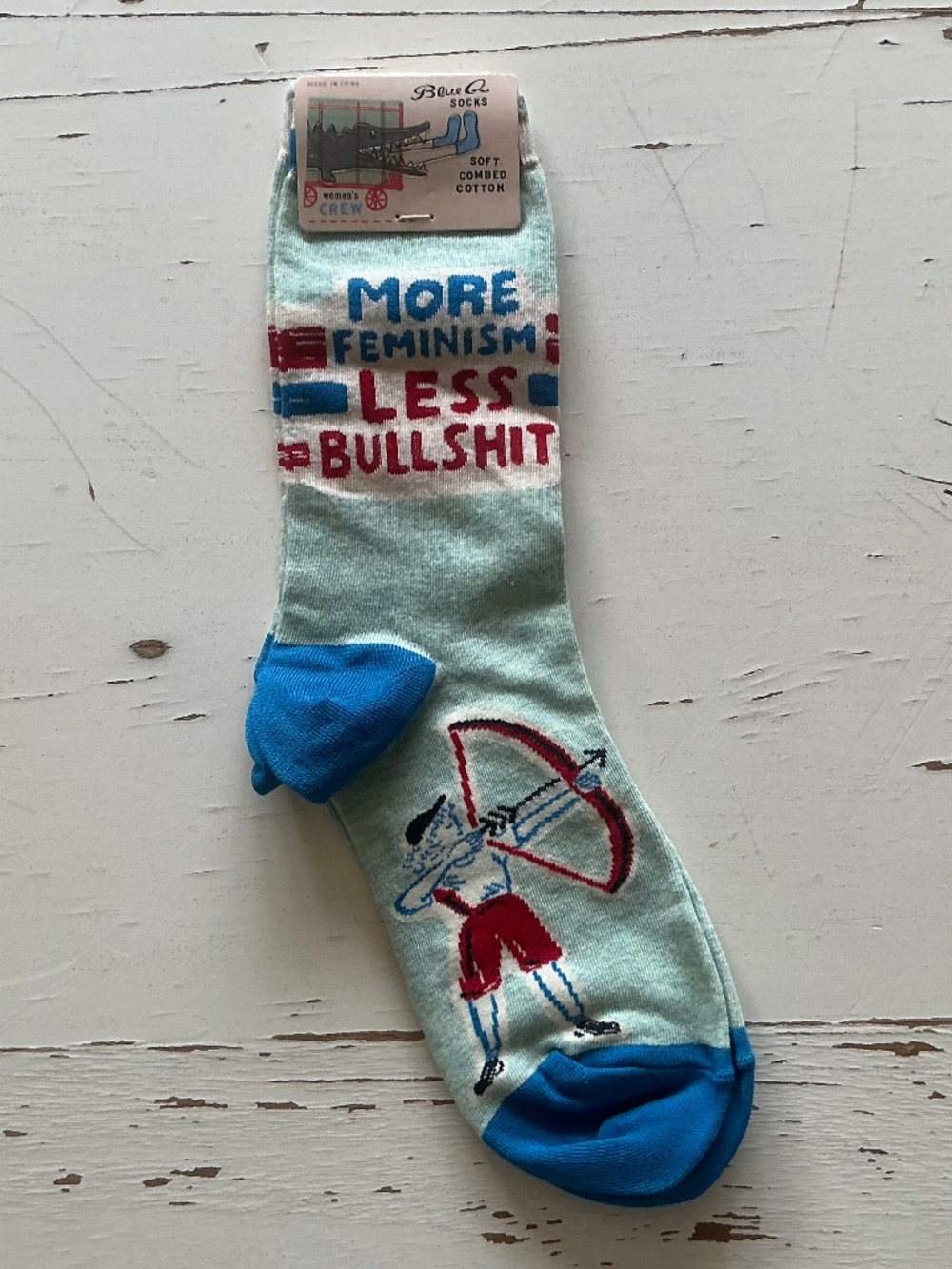 NEW Blue Q More Feminism Less BS ladies socks 5-10